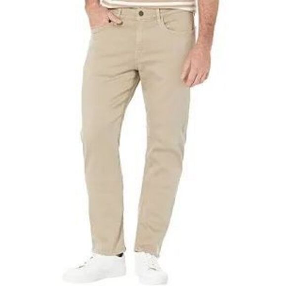 7 for All Mankind tan straight leg luxe performance 31x31 slacks - Picture 1 of 5